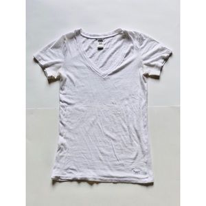 VS PINK White V-Neck T-Shirt